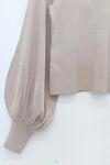 SWAYING/KNIT profile cuffed long-sleeved slim fit pullover SW24RE1T09 Almond PS11
